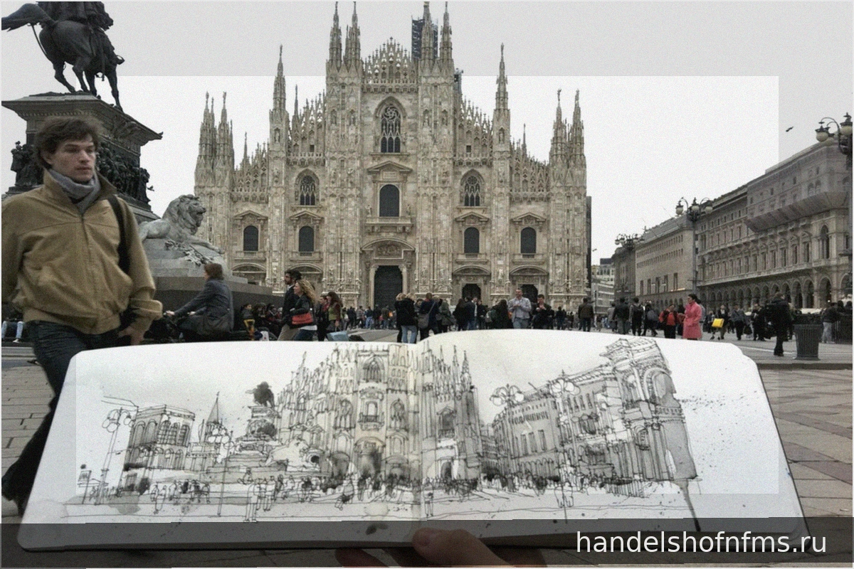 Милан глазами художников: сообщество Urban Sketchers запечатлевает город в живых зарисовках